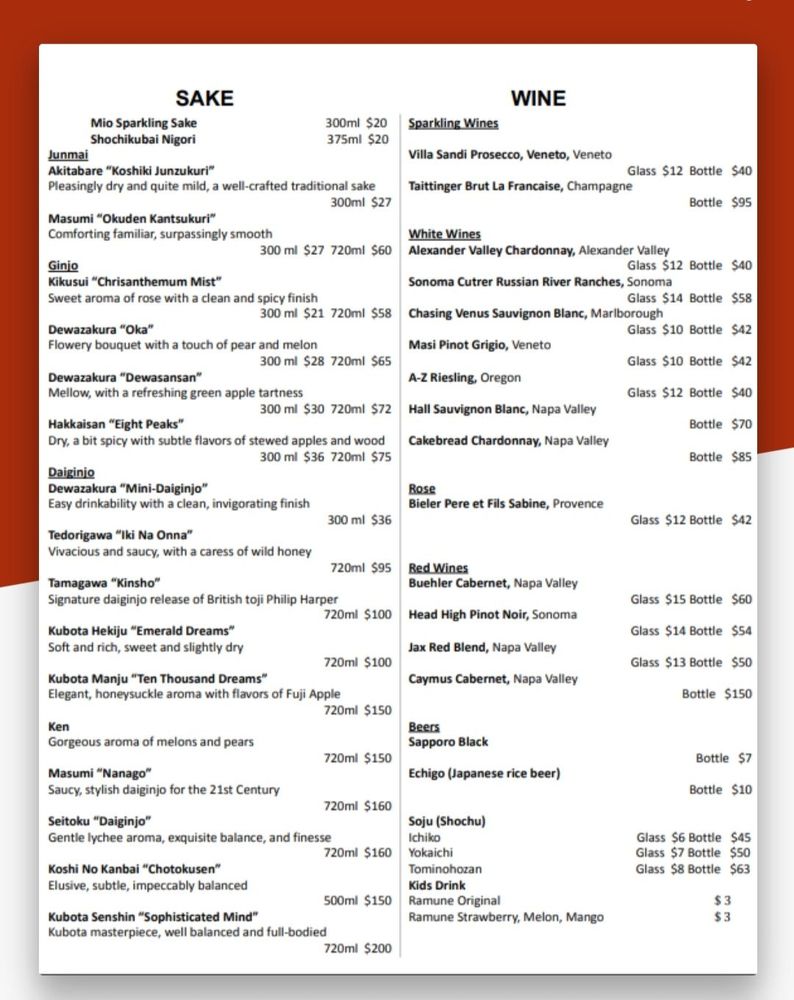 Ken Sushi Workshop Menu - Image 9